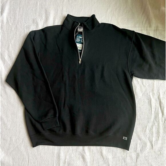 Russell Athletic Men's Dri-Power Black Quarter-Zip Sweatshirt sz XL - Picture 3 of 7